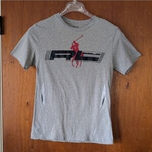 Polo by Ralph Lauren Gray and Red Graphic Tee Size M